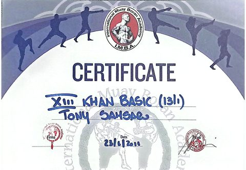 Certificato XIII Khan Basic - IMBA